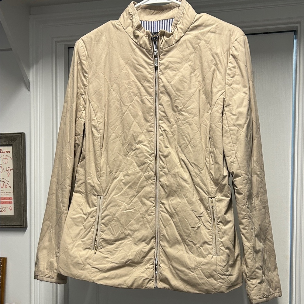 Brooks Brothers Tan Quilted Puffer Jacket